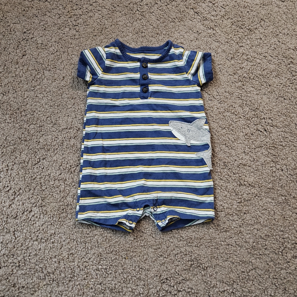 Carter's Navy and Yellow Striped Baby Outfit